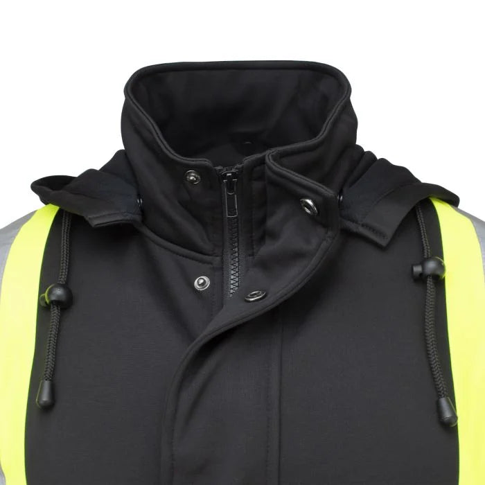 Radians SW01X-1 High Neck Zip Front X-Back Hooded Sweatshirt