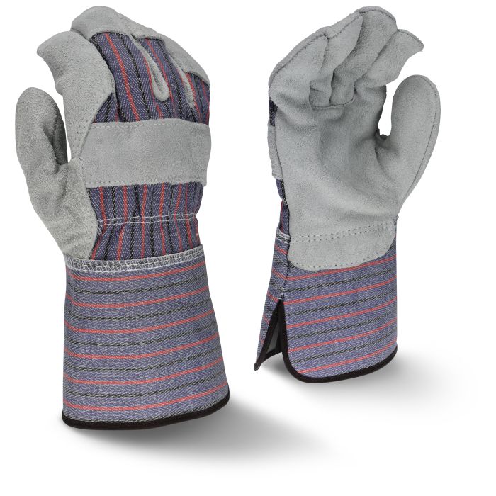 Radians RWG3200G Regular Shoulder Gray Split Cowhide Leather Glove with Gauntlet Cuff