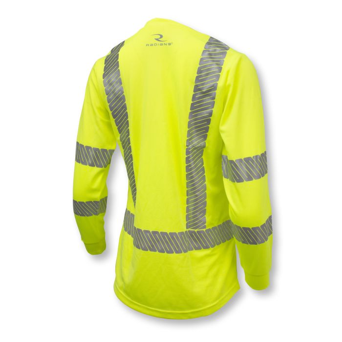 Radians ST21W Class 3 High Visibility Women's Long Sleeve Safety T-Shirt with Max-Dri™