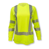 Radians ST21W Class 3 High Visibility Women's Long Sleeve Safety T-Shirt with Max-Dri™