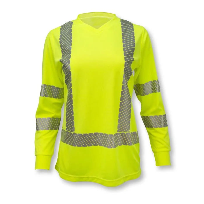 Radians ST21W Class 3 High Visibility Women's Long Sleeve Safety T-Shirt with Max-Dri™
