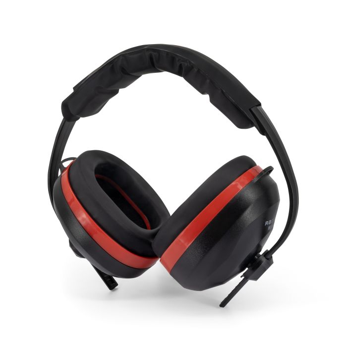 Radians Silencer® Earmuff in Clamshell - Black & Red