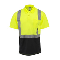 Radians ST12B Class 2 High Visibility Color Blocked Safety Short Sleeve Polo