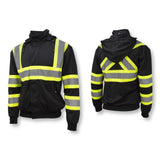 Radians SW01X-1 High Neck Zip Front X-Back Hooded Sweatshirt