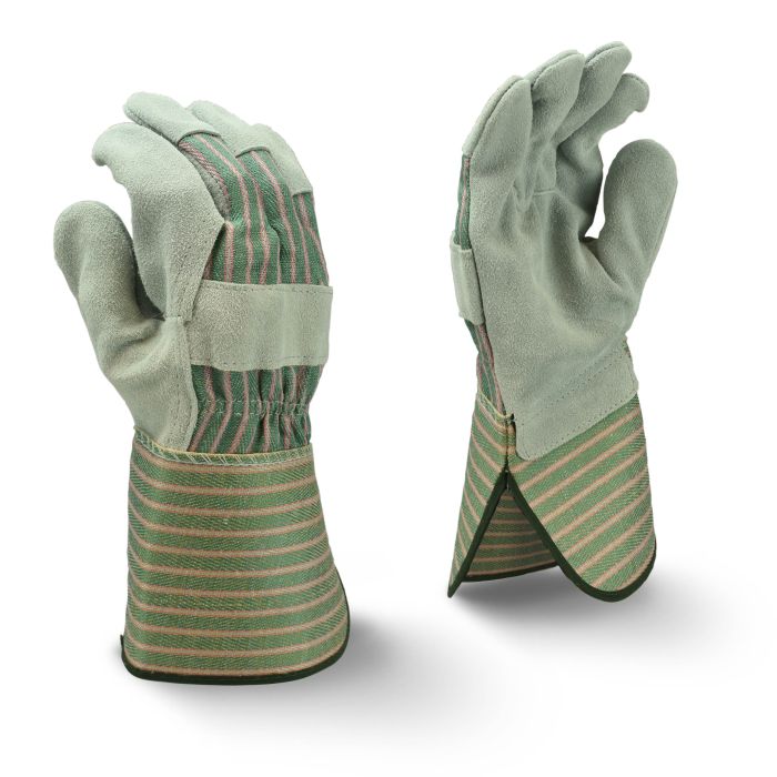 Radians RWG3300G Select Shoulder Gray Split Cowhide Leather Glove with Gauntlet Cuff