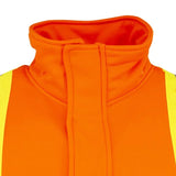 Radians SW01X-2 High Neck Zip Front X-Back Hooded Sweatshirt - Hi Vis Orange - S