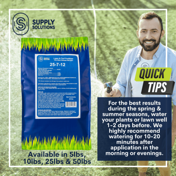 Supply Solutions 25-7-12 Lawn Fertilizer - Lawn Food for Grass, Turf and Garden Plants for Greener Grass - Plant Food for Lawn - Image 6
