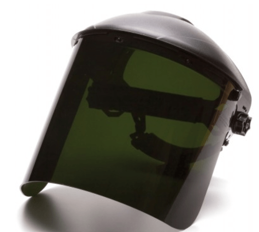 Pyramex S1150 Tapered Polycarbonate Face Shield - IR5 Green (HGBR Head Gear Sold Separately)