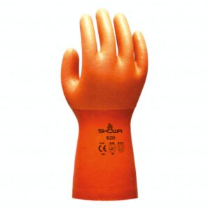 SHOWA - Atlas 620 Fully Coated Double-Dipped PVC Glove, Seamless Knitted Liner, Chemical Resistant, 12" Length,