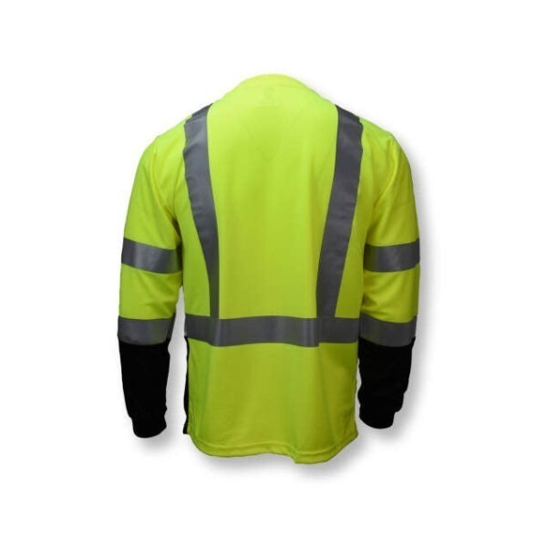 Radians ST21B Type R Class 3 Long Sleeve Hi Vis Black Bottom T-Shirt - Image 3