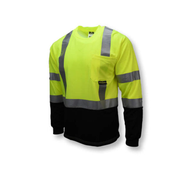 Radians ST21B Type R Class 3 Long Sleeve Hi Vis Black Bottom T-Shirt