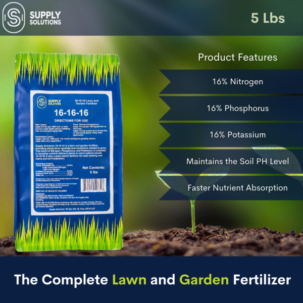 Supply Solutions 16-16-16 Complete Lawn & Garden All Purpose Granular Fertilizer - The Ultimate Plant Food for Lush Greenery & Vibrant Blooms - for All Plants, Vegetables, Fruits, and Berries - Image 3