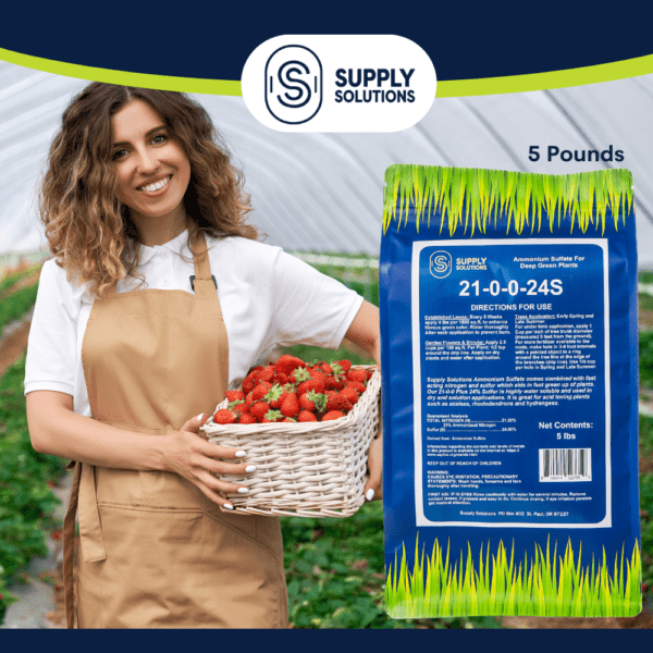 Supply Solutions Ammonium Sulfate Fertilizer 21-0-0 +24% Sulfur for Deep Green Plants - Soil Acidifier for Flowers, Trees, Lawn, Acid Loving - Sulfur for Plants Hydrangea Fertilizer - Image 9