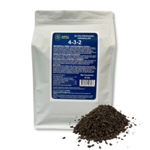 Supply Solutions 4-3-2 Nutri-Proganic Granular Organic Chicken Manure Premium Fertilizer - Ideal for a Variety of Food Crops - For Soil Moisture & Drainage