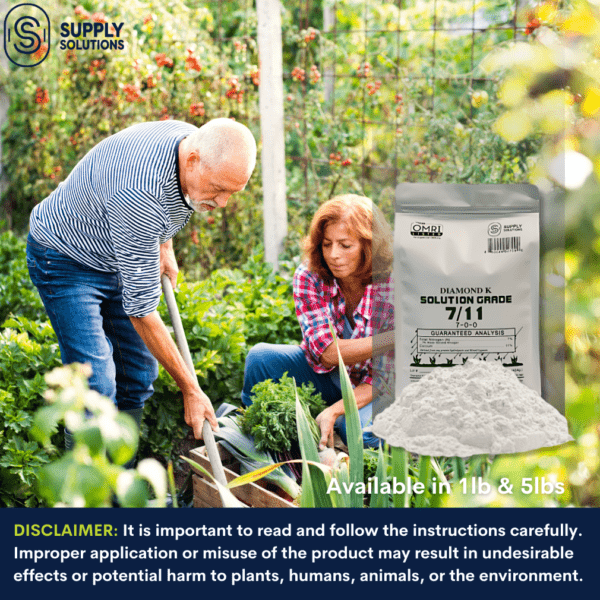 Supply Solutions 7/11 (7-0-0)- 7% Nitrogen and 11% Calcium - Plant food for Vegetable and Fruit Crops, and Other Plants - Elevates Soil - Image 4