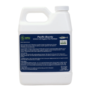 Supply Solutions Pacific Bounty 2.0-0.5-1.25 Organic Fish Fertilizer for Plants - Nutrient-rich Liquid Organic Fertilizer for Vegetables Fruits - Derived Fish Protein Hydrolysate Molasses