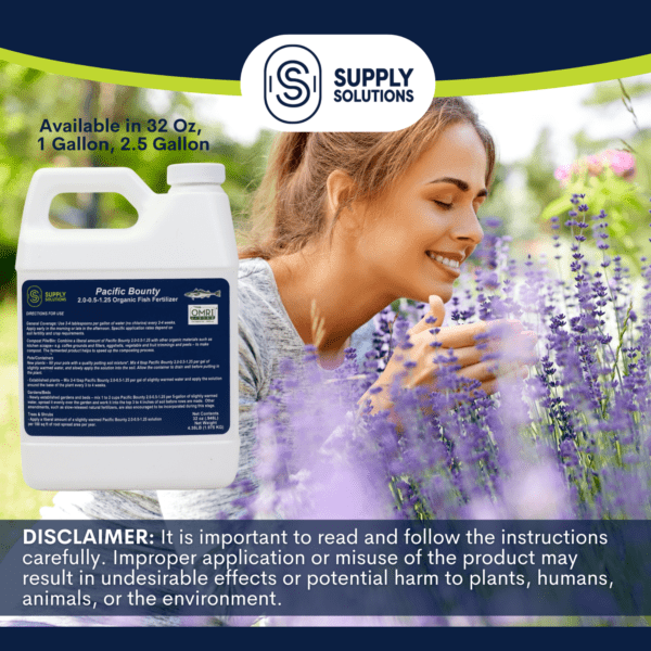 Supply Solutions Pacific Bounty 2.0-0.5-1.25 Organic Fish Fertilizer for Plants - Nutrient-rich Liquid Organic Fertilizer for Vegetables Fruits - Derived Fish Protein Hydrolysate Molasses - Image 9