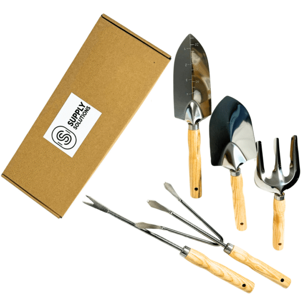 Supply Solutions Gardening Tools - Perfect Garden Tools for Women or Men - Small Heavy Duty Gardening Hand Tools with Trowel, Transplanter, Fork, Rake, and Cultivator