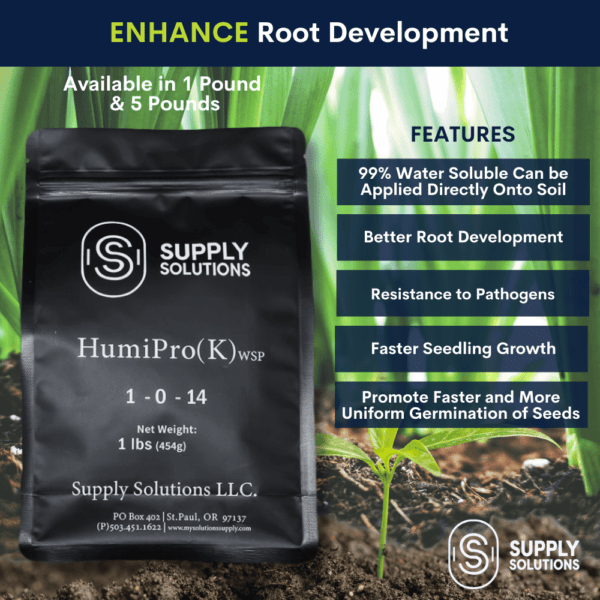 Supply Solutions HumiPro(K) WSP | Premium Humic and Fulvic Powder Fertilizer for Lush Plants and Lawns - Superior Soil Conditioning - Image 2