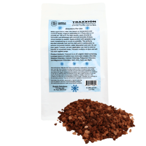 Supply Solutions Traxxion Granular Traction with Ice Melt | Pet Safe Ice Melt Snow Salt | Non Toxic Winter Salt for Driveways, Sidewalks and Various Terrain | Ice Salt That Lasts Longer