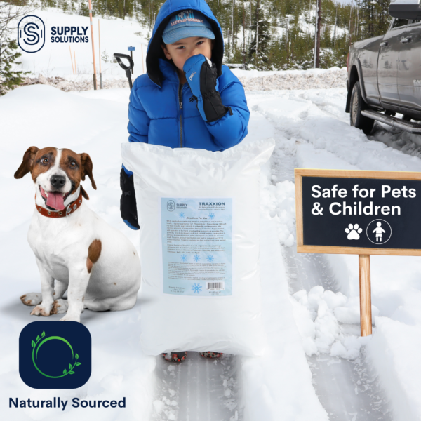 Supply Solutions Traxxion Granular Traction with Ice Melt | Pet Safe Ice Melt Snow Salt | Non Toxic Winter Salt for Driveways, Sidewalks and Various Terrain | Ice Salt That Lasts Longer - Image 7