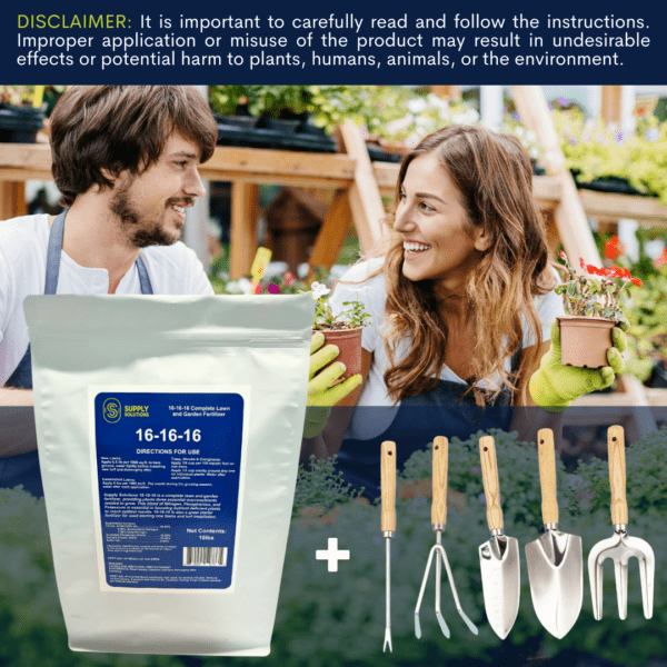 Supply Solutions 16-16-16 Complete Lawn & Garden All Purpose Granular Fertilizer - The Ultimate Plant Food for Lush Greenery - Bundle with Gardening Tools Perfect for Men and Women - Image 6