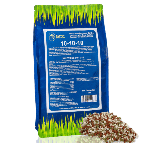 Supply Solutions 10-10-10 Complete Lawn & Garden Granular Fertilizer with Micronutrients – Balanced NPK Plant Food for Soil Health, Blooms & Roots – Safe for Vegetables, Fruits, Lawns