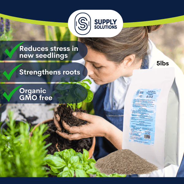 Supply Solutions Pacific Bounty Organic Fish Bone Meal Fertilizer 6-13-0 - Plus 14% Calcium for Plants Root Development- High Phosphorus Plant Food for Tomatoes, Flowers, Bulbs, Veggies – Non-GMO - Image 4